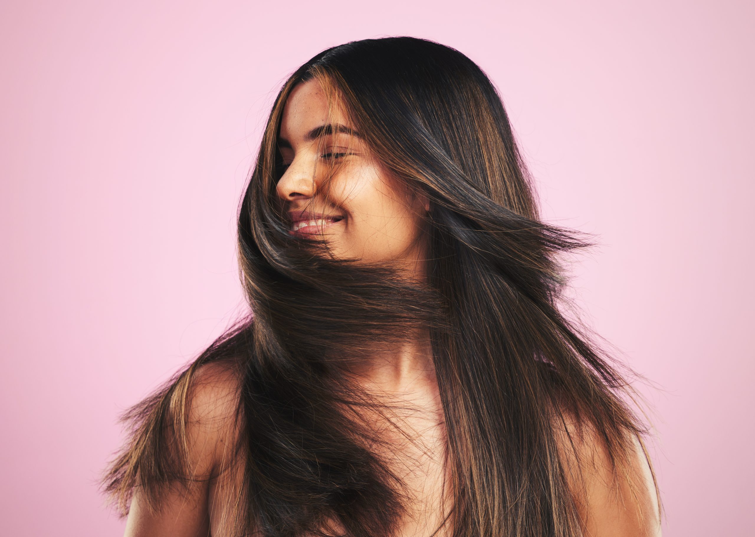 young woman with healthy hair
